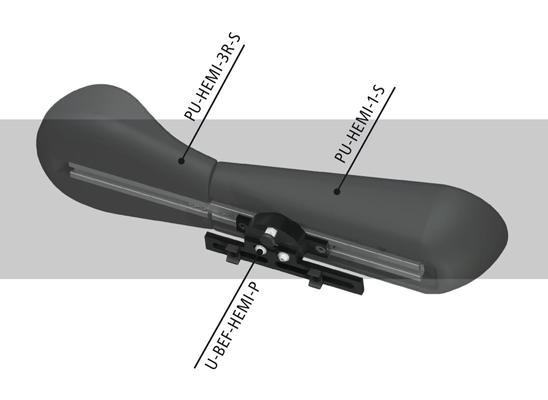 konturované područky Hemi na vozík