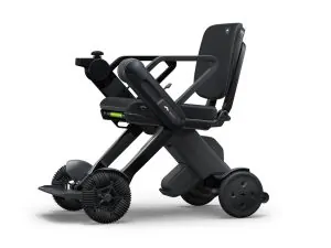 Elektrický invalidný vozík Whill C-Lite s odľahčenou karbonovou konštrukciou v čiernej farbe